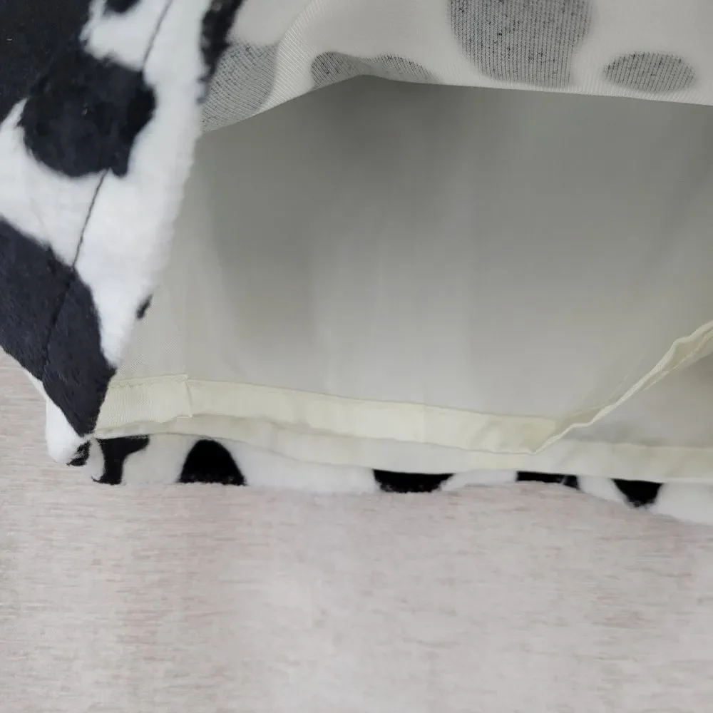 The Children's Place Black and White Girls Cow Print Shift Dress Y2K